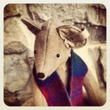 Jointed Bear Traditional Style /Made From Vintage Wool Blanket /Hand Stitched Details /Heirloom 2 small
