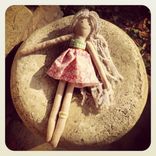Rag Doll // Organic Cotton Muslin // Plant Dyed // Vintage Fabric Dress 3 small