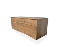 Modern Floating Walnut Credenza 3 small