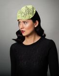 Neon Yellow Teardrop Fascinator 2 small