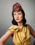 Tangerine Satin And Black Lace Crown 1 small