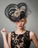 Black And Taupe Merry Widow Veil 1 small