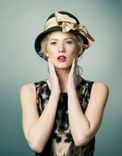 Olive And Champagne Fur Cloche 1 small