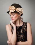 Olive And Champagne Fur Cloche 2 small
