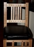 Modern Kitchen Maple Stool With Decorative Inlaid Walnut Plugs 6 small