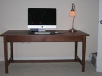 Contemporary Cherry Office Desk 2 small