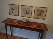 Reclaimed Herringbone Top Hall Table 3 small