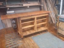 Custom Reclaimed Pine Kitchen Island 4 small