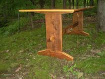 Reclaimed Pine Trestle Farmers Table / Dining Table 1 small