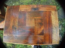 Reclaimed Herringbone Top Night Stands / End Tables 3 small