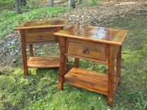 Reclaimed Herringbone Top Night Stands / End Tables 1 small
