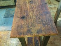 Reclaimed Pine Hall Table / Live Edge 1 small