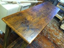 Reclaimed Pine Hall Table / Live Edge 5 small
