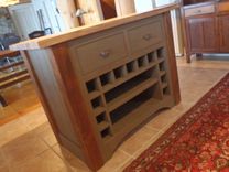 Kitchen Island, Reclaimed With Butcher Block Top 1 small