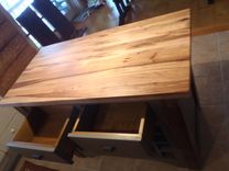Kitchen Island, Reclaimed With Butcher Block Top 3 small