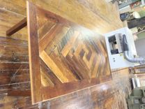 Reclaimed Herringbone Top Dining / Farmer's Table 2 small