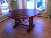 64" Round Reclaimed Pine Dining Table 2 small