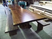 Black Walnut Live Edge Slab Table 14' Long 1 small