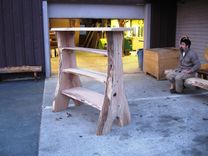 Red Oak Live Edge Slab Shelf 4 small