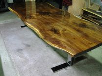 Black Walnut Live Edge Slab Table 3 small