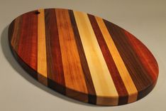 Oval Cutting Board Of 5 Woods 2 small