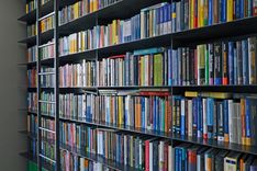 Contemporary, Modern, Minimal, Blackened, Steel Library Shelving 3 small