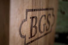 Exterior Reclaimed Wood Sign, Laser Etched With Hand Forged Steel Hardware 2 small