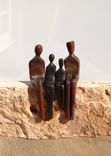 Custom Figurative Bronze Sculpture, 3 small