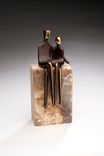Bronze Sculpture Of Lovers, Mounted On Stone Base 1 small