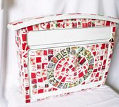Mosaic Letterbox Mailbox - Broken China Mosaic Wall Mount 2 small