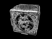 Illuminated Crystal Artwork - 4 Seasons Crystal Cube 3 small