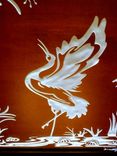 Illuminated Crystal Artwork - Crane In A Pond 2 small