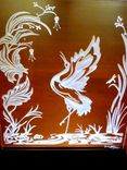 Illuminated Crystal Artwork - Crane In A Pond 3 small