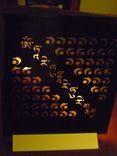Carved Black Mirrored Crystal Artwork - Buddhist Tara Mantra 2 small