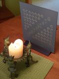 Carved Black Mirrored Crystal Artwork - Buddhist Tara Mantra 3 small