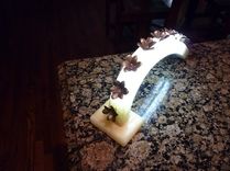 Carved White Onyx Artwork - Backbone 3 small