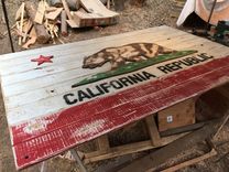 Rustic Reclaimed Wood California Flag 1 small