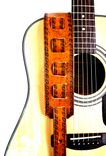 Flower Of The Desert Hand Tooled Personalized Leather Guitar Strap With Name 3 small