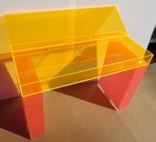 Acrylic, Hinged Top Modular Desk.  Hand Crafted, Made To Order- Custom Features Never A Problem 5 small