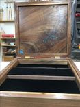 Walnut Jewelry Box Live Edge Juniper With Turquoise Inlay 3 small