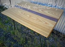 Catalpa And Walnut Live Edge Coffee Table- Small Coffee Table- Natural Wood- Gold- Brown- Chocolate 5 small