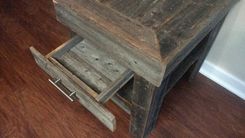 Rustic Fence Wood Night Stand End Table 4 small