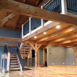 Vertical Bar Railing With Oak Top Rails 2 small