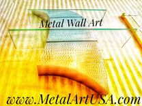 Curves Shelving / Metal Sculpture / Wall Decor / Metal Art / Nautical Home Decor 1 small