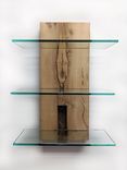 Reclaimed Resawn Barn Beam And Glass Shelves 2 small