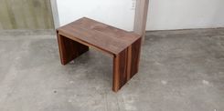 Matched Walnut, Waterfall-Style Shoe Bench And Entry Hall Table 3 small
