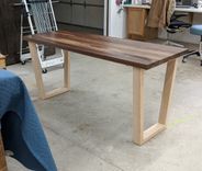 Large Walnut And Maple Convertible Desk 4 small