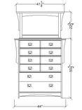 Arts & Crafts Tall Chest 6 small