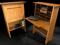Stickley 706 Craftsman Fall Front Writing Desk 5 small