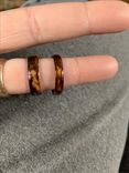 Burnt Wood Steam Bentwood Cathedral Or Straight Grain Maple Ring 1 small
